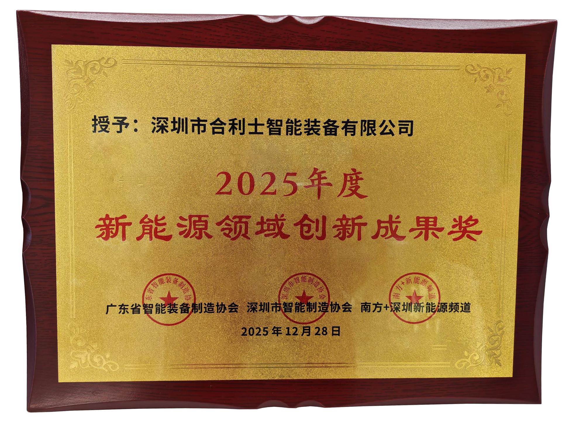 新能源领域创新成果奖-2025年