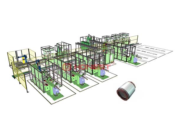 新能源扁线电机定子装配生产线