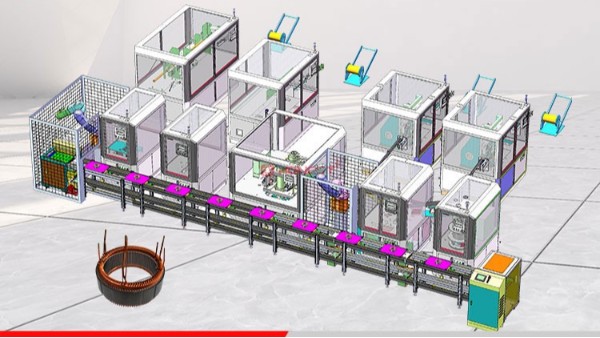 汽车发卡电机定子智能装配生产线