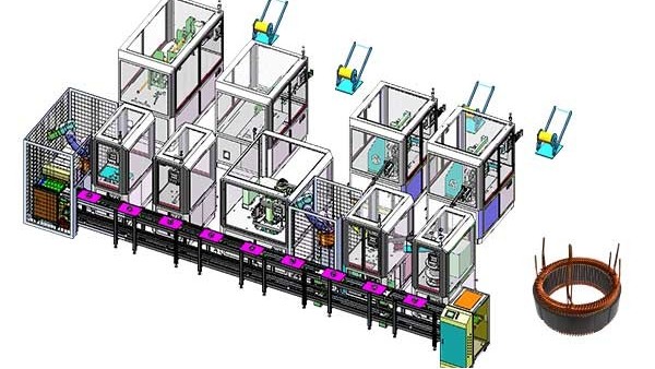 智能新能源汽车扁线电机自动化设备